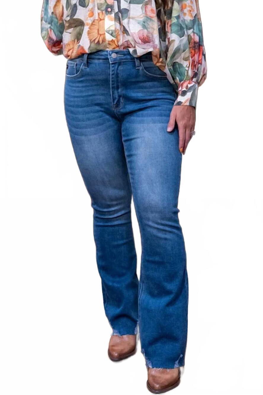 NEW KANCAN high rise boot cut jeans in medium wash